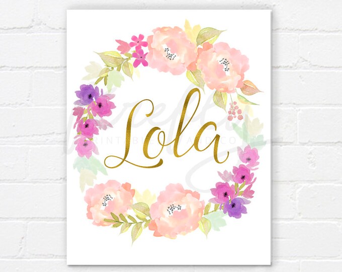 name wall art nursery