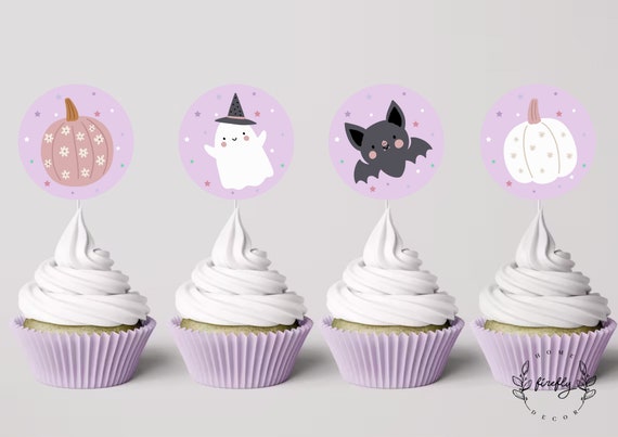 Halloween Party Cupcake Topper Girl/Boy Birthday Cupcake Topper Tags Party Decorations - Printable Digital Art INSTANT DOWNLOAD