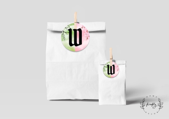Wizard Green and Pink Witch Favor Tags Girls Birthday Favors Thank You Tags Witch Party Decorations - Printable Digital Art INSTANT DOWNLOAD