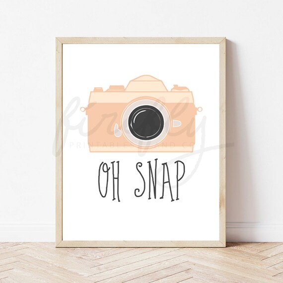 Oh Snap Coral - Nursery Wall Art Decor Kids Bedroom Printable Digital Art INSTANT DOWNLOAD