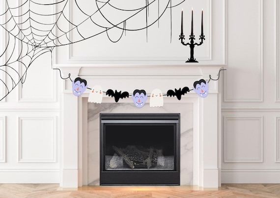 Spooky Vampire Halloween Decoration Birthday Banner Girl/Boy Birthday Banner Party Decorations - Printable Digital Art INSTANT DOWNLOAD