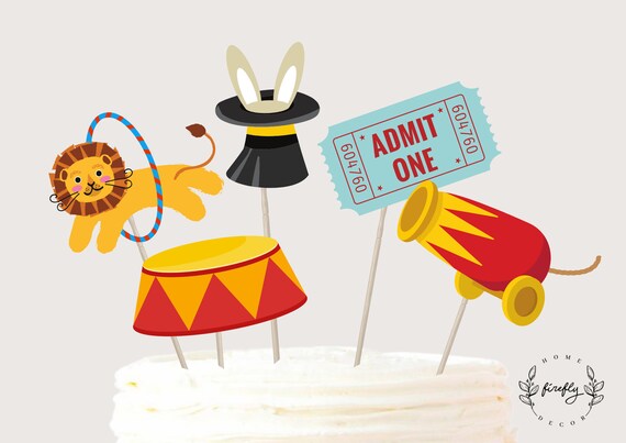 Circus Cake Topper Boys Centerpieces Birthday Cake Topper Table Party Decorations -  Printable Digital Art INSTANT DOWNLOAD