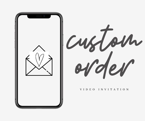 Custom Order for a existing Video Animated Invitation -  Digital Invitation DIGITAL DOWNLOAD