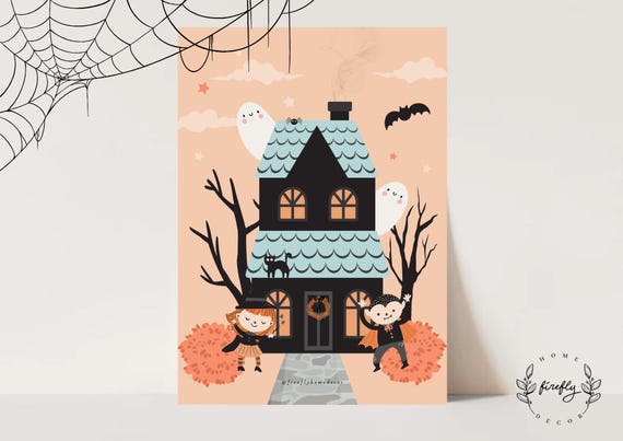 Find the Differences on The Haunted Mansion Printable, Halloween Class Game, Classroom Party Game - Printable Digital Art CUSTOM DOWNLOAD