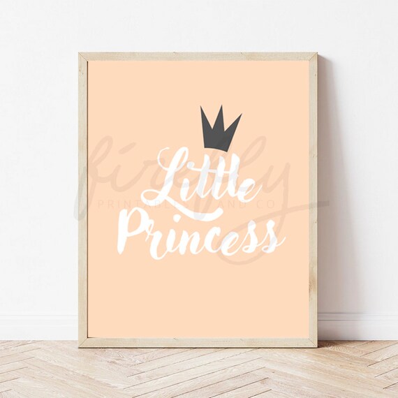 Little Princess Pink - Nursery Wall Art Decor Kids Bedroom Printable Digital Art INSTANT DOWNLOAD