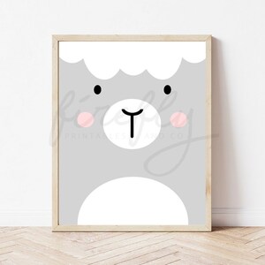 Sheep Face - Nursery Wall Art Decor Kids Bedroom Printable Digital Art INSTANT DOWNLOAD