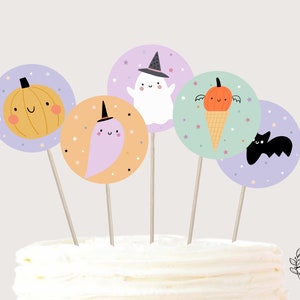 Halloween Party Cake Topper Girl/Boy Centerpieces Birthday Cake Topper Table Party Decorations -  Printable Digital Art INSTANT DOWNLOAD