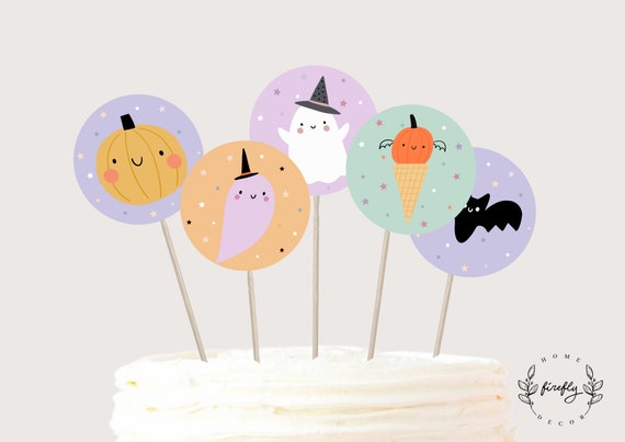Halloween Party Cake Topper Girl/Boy Centerpieces Birthday Cake Topper Table Party Decorations -  Printable Digital Art INSTANT DOWNLOAD
