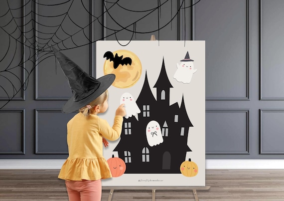 Pin the Ghost on The Haunted Mansion Printable, Halloween Class Game, Classroom Party Game - Printable Digital Art CUSTOM DOWNLOAD