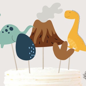 Dinosaur Cake Topper Boys Centerpieces Birthday Cake Topper Table Party Decorations -  Printable Digital Art INSTANT DOWNLOAD