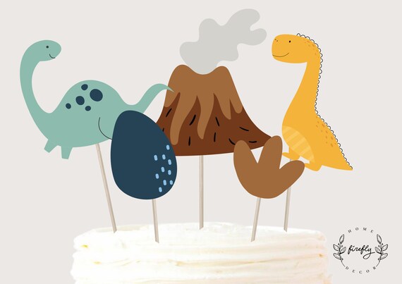 Dinosaur Cake Topper Boys Centerpieces Birthday Cake Topper Table Party Decorations -  Printable Digital Art INSTANT DOWNLOAD
