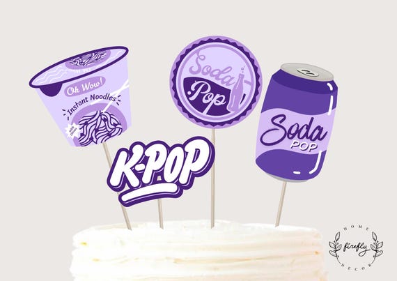 K-Pop Cake Topper Birthday Girl Centerpiece Birthday Kpop Hunters Cake Topper Party Decoration - Printable Digital Art INSTANT DOWNLOAD