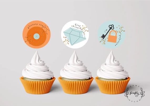 Friendship Bracelet Cupcake Topper Birthday Girl Cupcake Topper Birthday Era Party Decoration - Printable Digital Art INSTANT DOWNLOAD