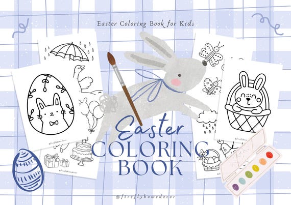 60 Printable Easter Coloring Book - Fun & Color Worksheets - 60 Coloring Pages - Printable Digital INSTANT DOWNLOAD