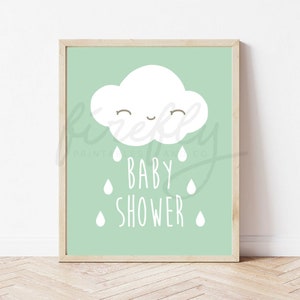 Baby Shower Mint - Nursery Wall Art Decor Kids Bedroom Printable Digital Art INSTANT DOWNLOAD