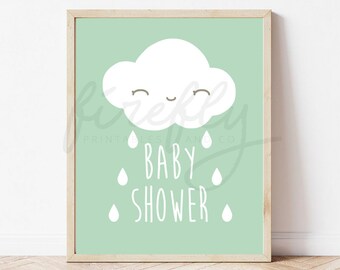 Baby Shower Mint - Nursery Wall Art Decor Kids Bedroom Printable Digital Art INSTANT DOWNLOAD