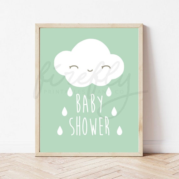 Baby Shower Mint - Nursery Wall Art Decor Kids Bedroom Printable Digital Art INSTANT DOWNLOAD