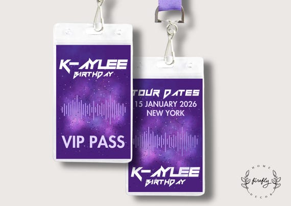 K-Pop VIP Party Pass Badge Hunters Birthday All Access Pass Card Girl Kpop Hunters Party Birthday - Printable Digital Art CUSTOM DOWNLOAD