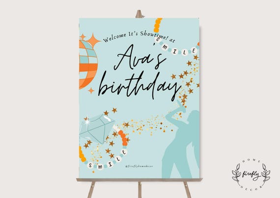 Friendship Bracelet Birthday Girl Welcome Sign Girl Birthday Era Birthday Party Decorations - Printable Digital Art CUSTOM DOWNLOAD