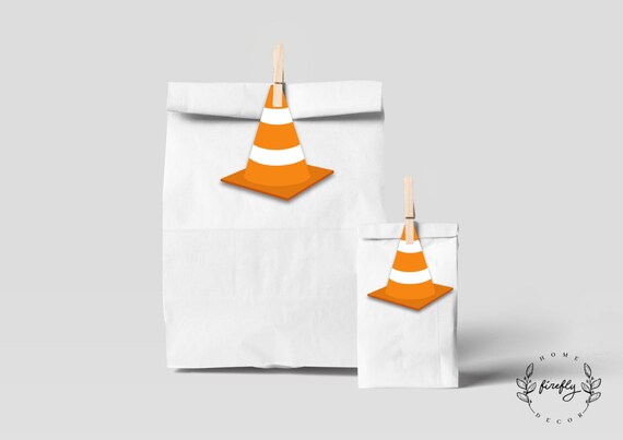 Construction Favor Tags Boys Birthday Favors Thank You Tags Construction Party Decorations - Printable Digital Art INSTANT DOWNLOAD