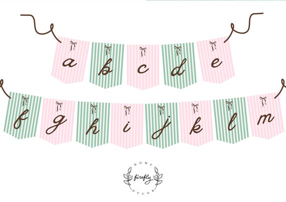 Pickleball Club Party ABC Numbers Banner Girl Pickleball Party Birthday Banner Party Decorations - Printable Digital Art INSTANT DOWNLOAD