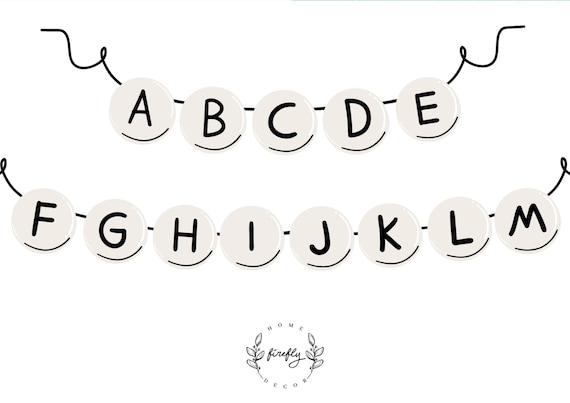 Friendship Bracelet ABC Numbers Banner Birthday Girl Party Birthday Era Banner Party Decorations - Printable Digital Art INSTANT DOWNLOAD