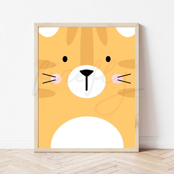 Tiger Face - Nursery Wall Art Decor Kids Bedroom Printable Digital Art INSTANT DOWNLOAD