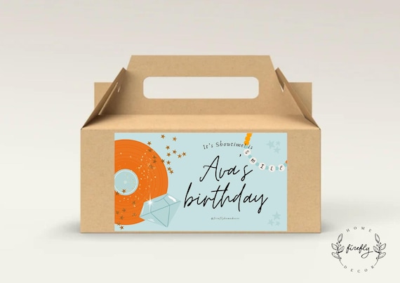 Friendship Bracelet Birthday Girl Party Gable Box Favor Label Era Gift Label Tags Party Decorations - Printable Digital Art CUSTOM DOWNLOAD