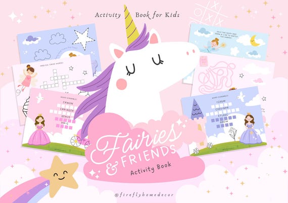 30 Fairy and Friends Activity Worksheets for Kids | Fairy Themed Party | Printable Games | Family Trip | Educational Coloring Pages Ages 3-6