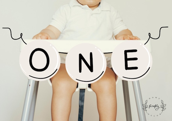 Friendship Bracelet Highchair Banner 1st First Birthday Girl ONE Birthday Party Decorations - Printable Digital Art INSTANT DOWNLOAD