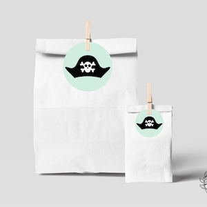 Pirate Favor Tags Boys Birthday Favors Thank You Tags Pirate Party Decorations - Printable Digital Art INSTANT DOWNLOAD