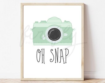 Oh Snap Acqua - Nursery Wall Art Decor Kids Bedroom Printable Digital Art INSTANT DOWNLOAD