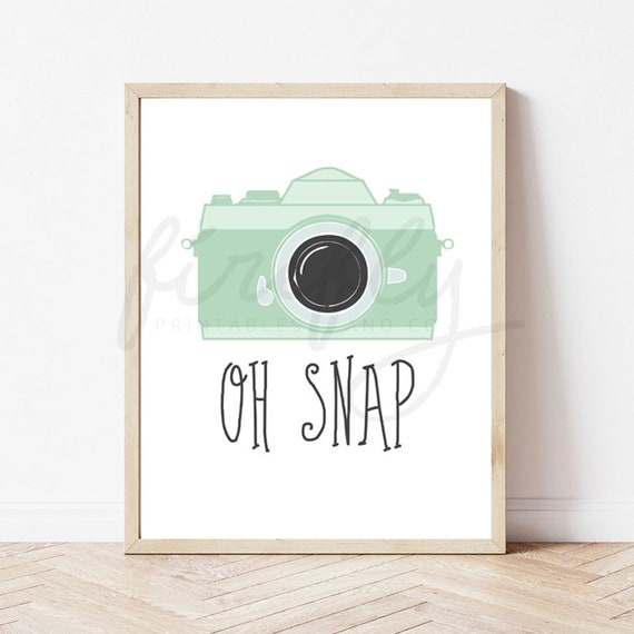 Oh Snap Acqua - Nursery Wall Art Decor Kids Bedroom Printable Digital Art INSTANT DOWNLOAD