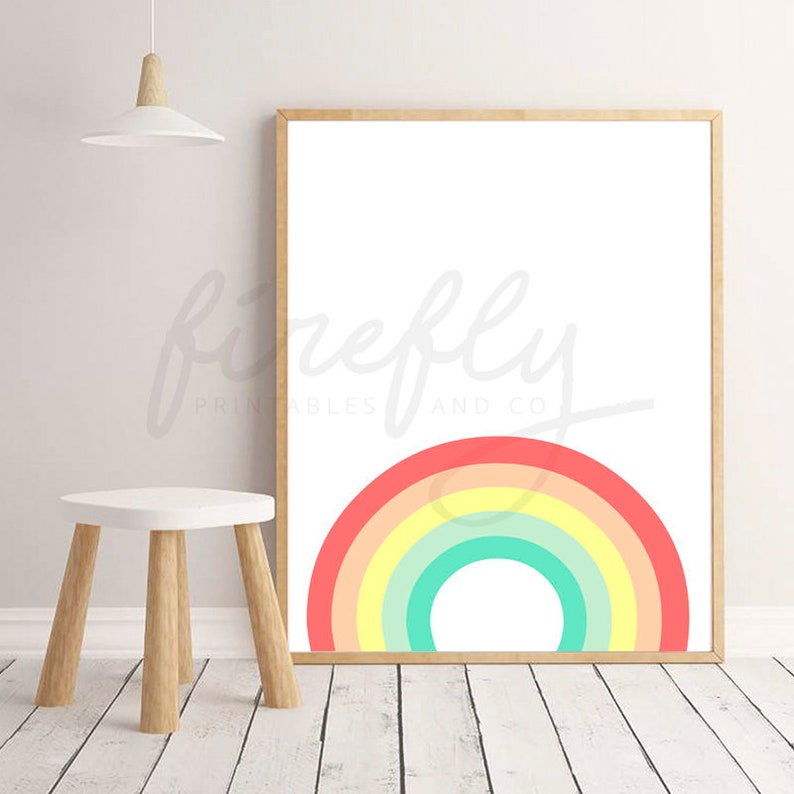 Rainbow - Nursery Wall Art Decor Kids Bedroom Printable Digital Art ...
