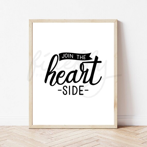 Join The Heart Side - Star Wars Nursery Wall Art Decor Kids Bedroom Printable Digital Art INSTANT DOWNLOAD