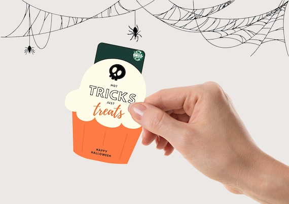 Not Tricks Just Treats Halloween Teacher Gift Card - Teacher Halloween - Gift Card Holder - Printable Digital Art INSTANT DOWNLOAD