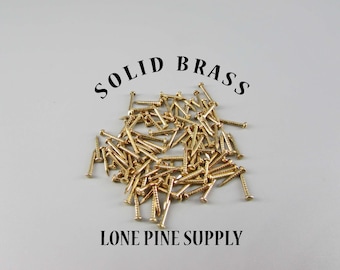 3//8” SOLID BRASS BRADS 100 NAILS 20 gauge Escutcheon pins tiny head USA made