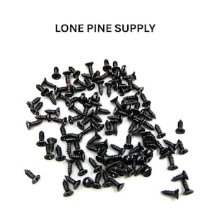 3\16 Inch Gloss Black Screws, 100 3\16 Inch Screws, Black Screws, Gloss Black Screws