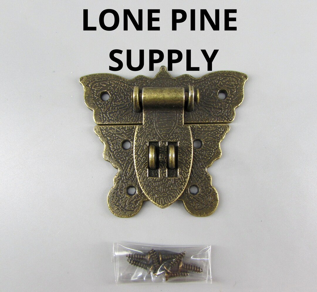 Antique Brass Latch, Jewelry Box Latch, Box Latch, 3inchwide Latch