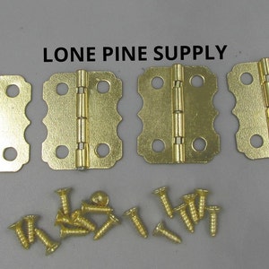 1 Inch Hinges, Polished Brass Plated Hinges, Small Box Hinges, Butterfly Hinges