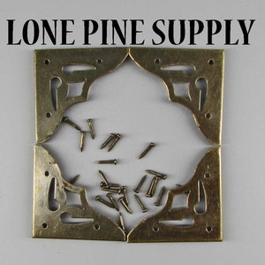 Antique Brass Box Corners, Antique Jewelry Box Corners, Corner Protectors,