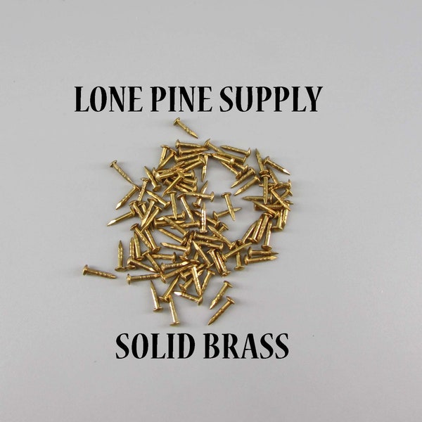 100 5/16 Inch Solid Brass Nails. Small Solid Brass Nails, 5/16 Brass Nails, Hobby Nails, Small Gauge Nails