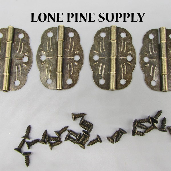 1 1/4 Inch Hinges, Antique Brass Hinges, Small Box Hinges, Butterfly Hinges