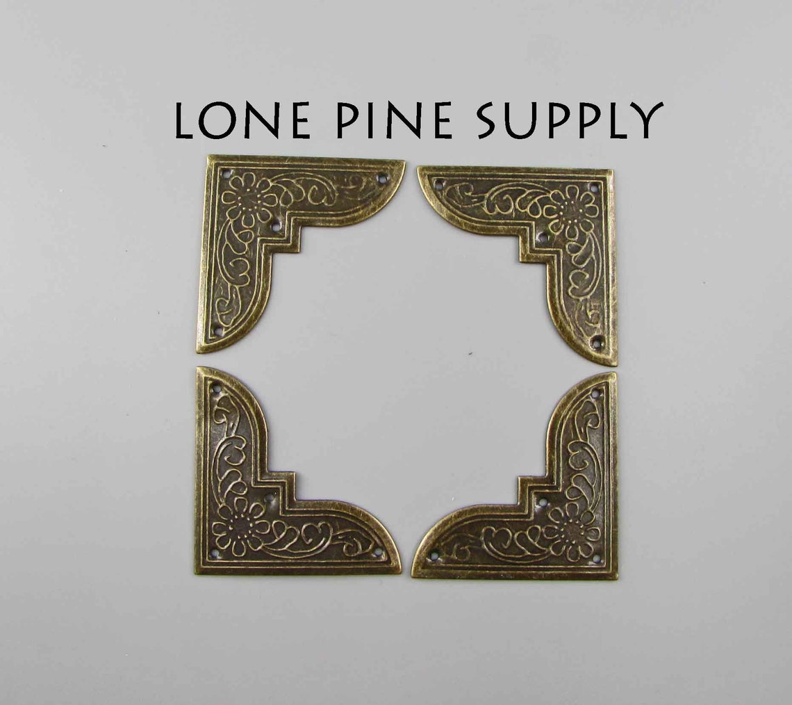 Brass Box Corners Antique Brass Jewelry Box Corners Corner Etsy