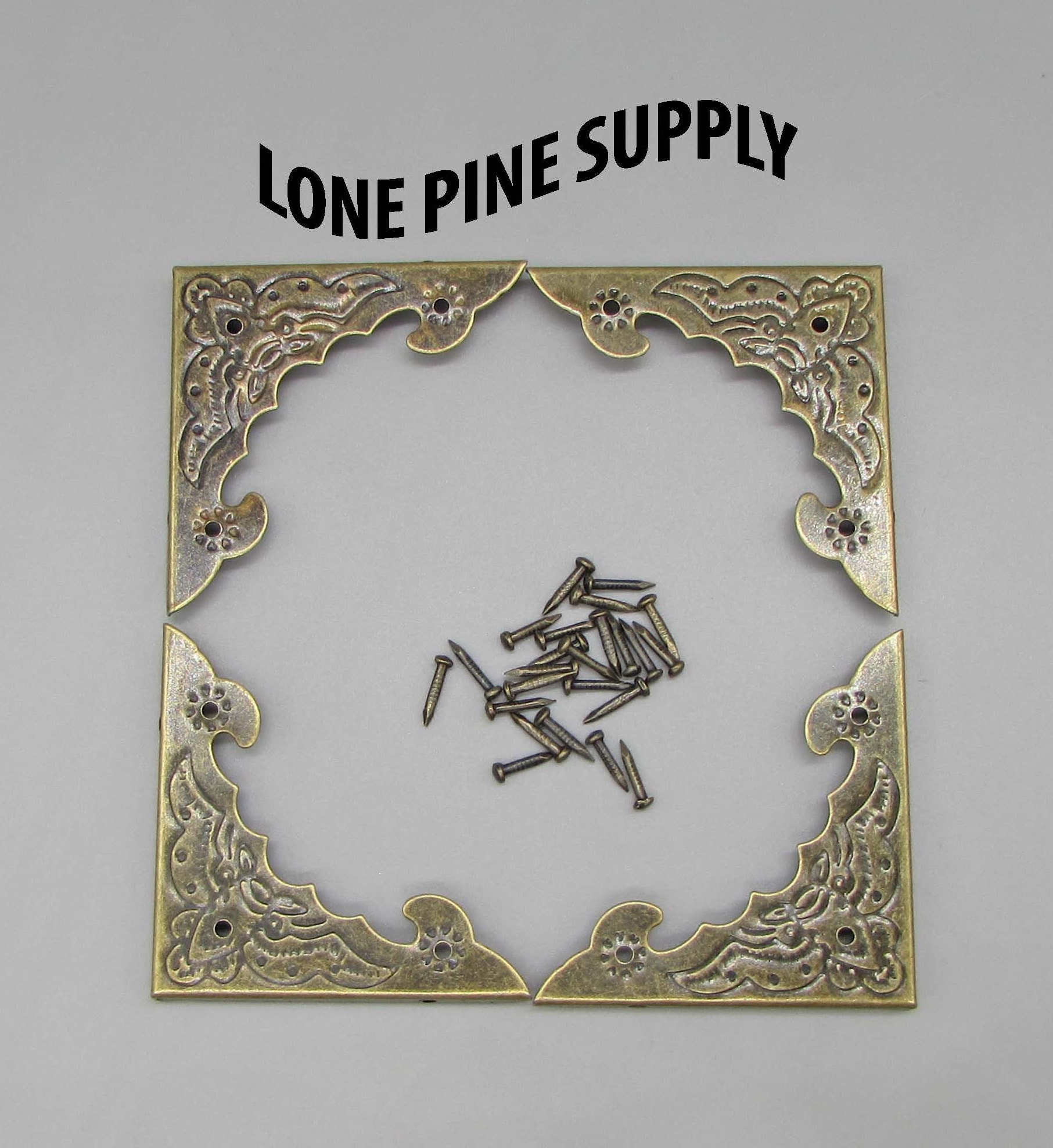 Brass Box Corners Antique Brass Jewelry Box Corners Corner Etsy