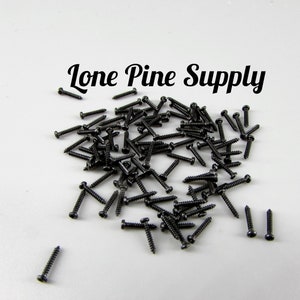 1/4 Inch Black Screws, 100 Black Steel 1/4 Inch Screws, Black Screws