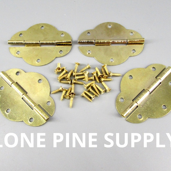 1 7/8 Inch Hinges, Polished Brass Hinges, Polished Brass Hinges, Small Box Hinges, Butterfly Hinges