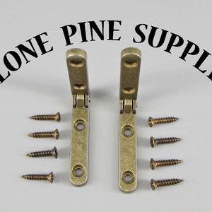 1 Pair Antique Brass Jewelry Box Hinges, Mortise Hinges, 1 1/4 Inch Hinges,