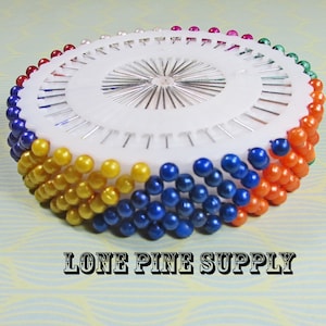 1200 Pieces Sewing Pins Colored Ball Head 12 Colors 1.5 Straight Quilting  Pin