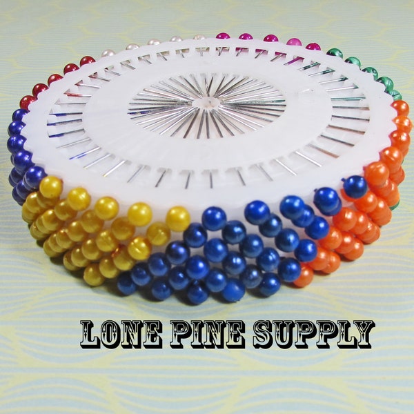 240 Pearl Head Pins, 8 Color Straight Pins, 1 3/8 Stick Pins, Quilting Pins. Colored Pearl Head Pins, Sewing Pins,